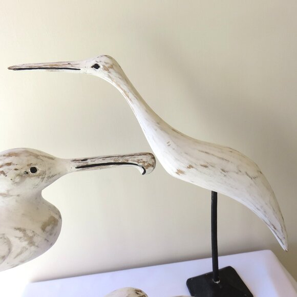 Wooden Shore Bird Trio on Wood Stands Home Decor Shelf Decoration............325 - Picture 8 of 9